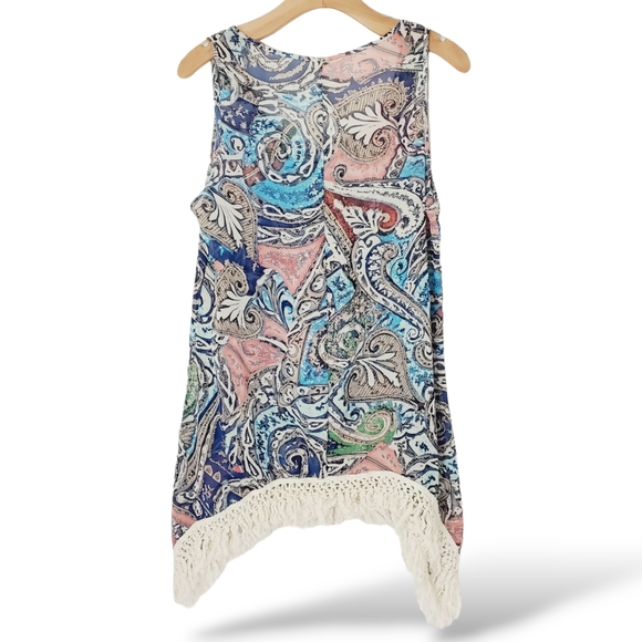 Lida Collection Multi-color Teal Knit Tank Top size Free Size - Picture 2 of 5